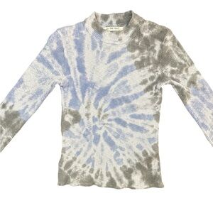 We The Free Blue and Gray Tie-Dye Long Sleeve Top - Size Small